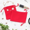 image:imageG2PLUS Pink Velvet Jewelry Pouches 20PCS Small Velvet Gift Bags with Drawstring Christmas Gift Bags for Wedding Favors Candy Bag Party Favors 47x59Red
