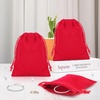 image:imageG2PLUS Pink Velvet Jewelry Pouches 20PCS Small Velvet Gift Bags with Drawstring Christmas Gift Bags for Wedding Favors Candy Bag Party Favors 47x59Red