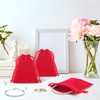 image:imageG2PLUS Pink Velvet Jewelry Pouches 20PCS Small Velvet Gift Bags with Drawstring Christmas Gift Bags for Wedding Favors Candy Bag Party Favors 47x59Red