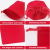 image:imageG2PLUS Pink Velvet Jewelry Pouches 20PCS Small Velvet Gift Bags with Drawstring Christmas Gift Bags for Wedding Favors Candy Bag Party Favors 47x59Red