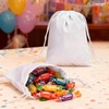 image:imageG2PLUS Pink Velvet Jewelry Pouches 20PCS Small Velvet Gift Bags with Drawstring Christmas Gift Bags for Wedding Favors Candy Bag Party Favors 47x59White
