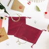 image:imageG2PLUS Pink Velvet Jewelry Pouches 20PCS Small Velvet Gift Bags with Drawstring Christmas Gift Bags for Wedding Favors Candy Bag Party Favors 47x59Wine Red
