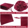 image:imageG2PLUS Pink Velvet Jewelry Pouches 20PCS Small Velvet Gift Bags with Drawstring Christmas Gift Bags for Wedding Favors Candy Bag Party Favors 47x59Wine Red