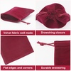image:imageG2PLUS Pink Velvet Jewelry Pouches 20PCS Small Velvet Gift Bags with Drawstring Christmas Gift Bags for Wedding Favors Candy Bag Party Favors 47x59Wine Red