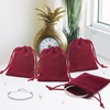 image:imageG2PLUS Pink Velvet Jewelry Pouches 20PCS Small Velvet Gift Bags with Drawstring Christmas Gift Bags for Wedding Favors Candy Bag Party Favors 47x59Wine Red