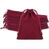 image:imageG2PLUS Pink Velvet Jewelry Pouches 20PCS Small Velvet Gift Bags with Drawstring Christmas Gift Bags for Wedding Favors Candy Bag Party Favors 47x59Wine Red