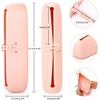image:imageG2PLUS Portable Makeup Brush Holder Silicone Cosmetic Bags Snapon Strap Makeup Brush Case Travel Essentials Soft and Sleek Makeup Brush Pouch for Travel and Daily Use 85x 18x 23