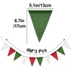 image:imageG2PLUS PreStrung Burlap Pennant Banners 39Ft Green Fabric Triangle Flag Bunting 36Pcs Pennant Banner Flags Garland for Golf Theme Party Birthday Wedding Baby Shower Party DecorationsRed and Green