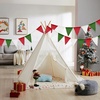 image:imageG2PLUS PreStrung Burlap Pennant Banners 39Ft Green Fabric Triangle Flag Bunting 36Pcs Pennant Banner Flags Garland for Golf Theme Party Birthday Wedding Baby Shower Party DecorationsRed and Green
