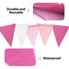 image:imageG2PLUS PreStrung Burlap Pennant Banners 39Ft Green Fabric Triangle Flag Bunting 36Pcs Pennant Banner Flags Garland for Golf Theme Party Birthday Wedding Baby Shower Party DecorationsPink