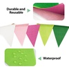 image:imageG2PLUS PreStrung Burlap Pennant Banners 39Ft Green Fabric Triangle Flag Bunting 36Pcs Pennant Banner Flags Garland for Golf Theme Party Birthday Wedding Baby Shower Party DecorationsPink Green and White