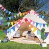 image:imageG2PLUS PreStrung Burlap Pennant Banners 39Ft Green Fabric Triangle Flag Bunting 36Pcs Pennant Banner Flags Garland for Golf Theme Party Birthday Wedding Baby Shower Party DecorationsMulti Color