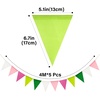 image:imageG2PLUS PreStrung Burlap Pennant Banners 39Ft Green Fabric Triangle Flag Bunting 36Pcs Pennant Banner Flags Garland for Golf Theme Party Birthday Wedding Baby Shower Party DecorationsPink Green and White