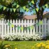 image:imageG2PLUS PreStrung Burlap Pennant Banners 39Ft Green Fabric Triangle Flag Bunting 36Pcs Pennant Banner Flags Garland for Golf Theme Party Birthday Wedding Baby Shower Party DecorationsGradient Green