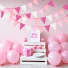image:imageG2PLUS PreStrung Burlap Pennant Banners 39Ft Green Fabric Triangle Flag Bunting 36Pcs Pennant Banner Flags Garland for Golf Theme Party Birthday Wedding Baby Shower Party DecorationsPink