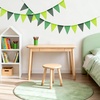image:imageG2PLUS PreStrung Burlap Pennant Banners 39Ft Green Fabric Triangle Flag Bunting 36Pcs Pennant Banner Flags Garland for Golf Theme Party Birthday Wedding Baby Shower Party DecorationsGradient Green