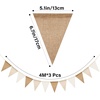 image:imageG2PLUS PreStrung Burlap Pennant Banners 39Ft Green Fabric Triangle Flag Bunting 36Pcs Pennant Banner Flags Garland for Golf Theme Party Birthday Wedding Baby Shower Party DecorationsBrown and Beige