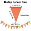image:imageG2PLUS PreStrung Burlap Pennant Banners 39Ft Green Fabric Triangle Flag Bunting 36Pcs Pennant Banner Flags Garland for Golf Theme Party Birthday Wedding Baby Shower Party DecorationsOrange and Yellow