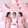 image:imageG2PLUS PreStrung Burlap Pennant Banners 39Ft Green Fabric Triangle Flag Bunting 36Pcs Pennant Banner Flags Garland for Golf Theme Party Birthday Wedding Baby Shower Party DecorationsPink