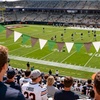 image:imageG2PLUS PreStrung Burlap Pennant Banners 39Ft Green Fabric Triangle Flag Bunting 36Pcs Pennant Banner Flags Garland for Golf Theme Party Birthday Wedding Baby Shower Party DecorationsGreen Brown White