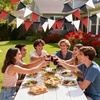 image:imageG2PLUS PreStrung Burlap Pennant Banners 39Ft Green Fabric Triangle Flag Bunting 36Pcs Pennant Banner Flags Garland for Golf Theme Party Birthday Wedding Baby Shower Party DecorationsRed Black White