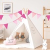 image:imageG2PLUS PreStrung Burlap Pennant Banners 39Ft Green Fabric Triangle Flag Bunting 36Pcs Pennant Banner Flags Garland for Golf Theme Party Birthday Wedding Baby Shower Party DecorationsPink