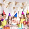 image:imageG2PLUS PreStrung Burlap Pennant Banners 39Ft Green Fabric Triangle Flag Bunting 36Pcs Pennant Banner Flags Garland for Golf Theme Party Birthday Wedding Baby Shower Party DecorationsBeige