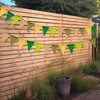 image:imageG2PLUS PreStrung Burlap Pennant Banners 39Ft Green Fabric Triangle Flag Bunting 36Pcs Pennant Banner Flags Garland for Golf Theme Party Birthday Wedding Baby Shower Party DecorationsGreen and Yellow
