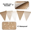image:imageG2PLUS PreStrung Burlap Pennant Banners 39Ft Green Fabric Triangle Flag Bunting 36Pcs Pennant Banner Flags Garland for Golf Theme Party Birthday Wedding Baby Shower Party DecorationsBeige