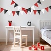 image:imageG2PLUS PreStrung Burlap Pennant Banners 39Ft Green Fabric Triangle Flag Bunting 36Pcs Pennant Banner Flags Garland for Golf Theme Party Birthday Wedding Baby Shower Party DecorationsRed Black White