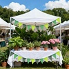image:imageG2PLUS PreStrung Burlap Pennant Banners 39Ft Green Fabric Triangle Flag Bunting 36Pcs Pennant Banner Flags Garland for Golf Theme Party Birthday Wedding Baby Shower Party DecorationsGradient Green