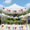 image:imageG2PLUS PreStrung Burlap Pennant Banners 39Ft Green Fabric Triangle Flag Bunting 36Pcs Pennant Banner Flags Garland for Golf Theme Party Birthday Wedding Baby Shower Party DecorationsRed Yellow Blue