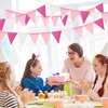 image:imageG2PLUS PreStrung Burlap Pennant Banners 39Ft Green Fabric Triangle Flag Bunting 36Pcs Pennant Banner Flags Garland for Golf Theme Party Birthday Wedding Baby Shower Party DecorationsPink