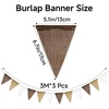 image:imageG2PLUS PreStrung Burlap Pennant Banners 39Ft Green Fabric Triangle Flag Bunting 36Pcs Pennant Banner Flags Garland for Golf Theme Party Birthday Wedding Baby Shower Party DecorationsGradient Brown