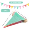 image:imageG2PLUS PreStrung Burlap Pennant Banners 39Ft Green Fabric Triangle Flag Bunting 36Pcs Pennant Banner Flags Garland for Golf Theme Party Birthday Wedding Baby Shower Party DecorationsColorful