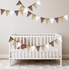 image:imageG2PLUS PreStrung Burlap Pennant Banners 39Ft Green Fabric Triangle Flag Bunting 36Pcs Pennant Banner Flags Garland for Golf Theme Party Birthday Wedding Baby Shower Party DecorationsGradient Brown