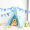 image:imageG2PLUS PreStrung Burlap Pennant Banners 39Ft Green Fabric Triangle Flag Bunting 36Pcs Pennant Banner Flags Garland for Golf Theme Party Birthday Wedding Baby Shower Party DecorationsBlue