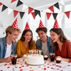 image:imageG2PLUS PreStrung Burlap Pennant Banners 39Ft Green Fabric Triangle Flag Bunting 36Pcs Pennant Banner Flags Garland for Golf Theme Party Birthday Wedding Baby Shower Party DecorationsRed Black White