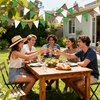 image:imageG2PLUS PreStrung Burlap Pennant Banners 39Ft Green Fabric Triangle Flag Bunting 36Pcs Pennant Banner Flags Garland for Golf Theme Party Birthday Wedding Baby Shower Party DecorationsGreen Brown White