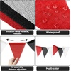 image:imageG2PLUS PreStrung Burlap Pennant Banners 39Ft Green Fabric Triangle Flag Bunting 36Pcs Pennant Banner Flags Garland for Golf Theme Party Birthday Wedding Baby Shower Party DecorationsRed Black White