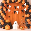 image:imageG2PLUS PreStrung Burlap Pennant Banners 39Ft Green Fabric Triangle Flag Bunting 36Pcs Pennant Banner Flags Garland for Golf Theme Party Birthday Wedding Baby Shower Party DecorationsBlack and Orange