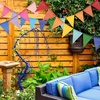 image:imageG2PLUS PreStrung Burlap Pennant Banners 39Ft Green Fabric Triangle Flag Bunting 36Pcs Pennant Banner Flags Garland for Golf Theme Party Birthday Wedding Baby Shower Party DecorationsRainbow