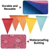 image:imageG2PLUS PreStrung Burlap Pennant Banners 39Ft Green Fabric Triangle Flag Bunting 36Pcs Pennant Banner Flags Garland for Golf Theme Party Birthday Wedding Baby Shower Party DecorationsRainbow