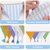 image:imageG2PLUS PreStrung Fabric Triangle Banner Garland 85ft DoubleSided Cotton Bunting Flags Reusable Pennant Banner for Boho Birthday Party Baby Shower Nursery DecorPastel Mix ColorMacaron Mix Color