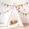image:imageG2PLUS PreStrung Fabric Triangle Banner Garland 85ft DoubleSided Cotton Bunting Flags Reusable Pennant Banner for Boho Birthday Party Baby Shower Nursery DecorPastel Mix ColorPastel Mix Color
