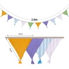 image:imageG2PLUS PreStrung Fabric Triangle Banner Garland 85ft DoubleSided Cotton Bunting Flags Reusable Pennant Banner for Boho Birthday Party Baby Shower Nursery DecorPastel Mix ColorMacaron Mix Color