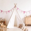 image:imageG2PLUS PreStrung Fabric Triangle Banner Garland 85ft DoubleSided Cotton Bunting Flags Reusable Pennant Banner for Boho Birthday Party Baby Shower Nursery DecorPastel Mix ColorPink Color