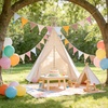 image:imageG2PLUS PreStrung Fabric Triangle Banner Garland 85ft DoubleSided Cotton Bunting Flags Reusable Pennant Banner for Boho Birthday Party Baby Shower Nursery DecorPastel Mix ColorPastel Mix Color