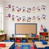 image:imageG2PLUS PreStrung Goose Birthday Banner 196Ft Pink Bow Cute Goose Party Bunting Garland One Silly Goose Banner for Baby Shower Toddler Birthday Nursery Room Spring Party DecorationsRed Blue White