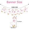 image:imageG2PLUS PreStrung Goose Birthday Banner 196Ft Pink Bow Cute Goose Party Bunting Garland One Silly Goose Banner for Baby Shower Toddler Birthday Nursery Room Spring Party DecorationsPink